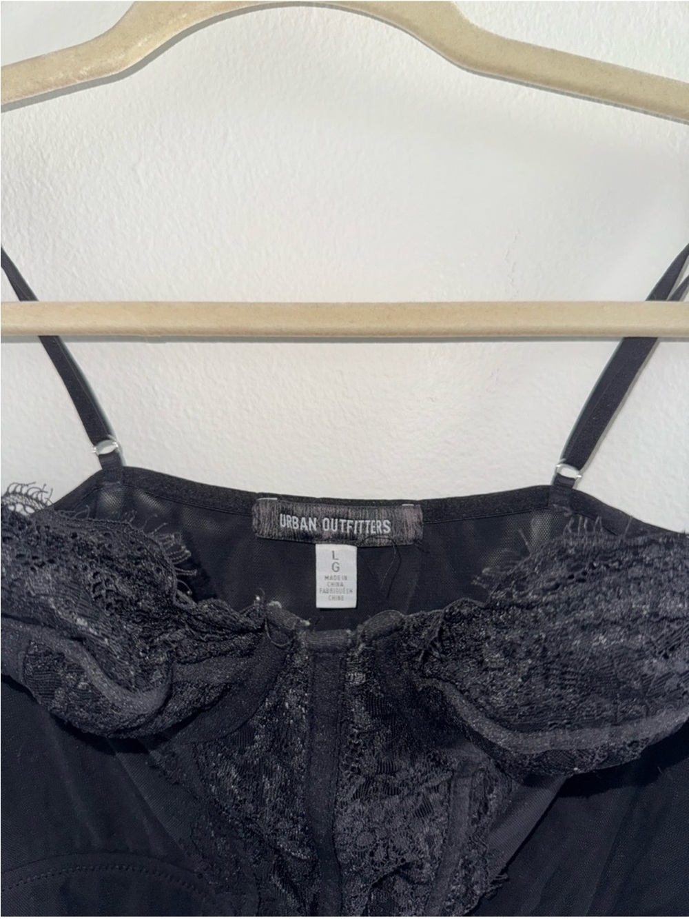 Urban Outfitters Black Lace-Trim Slip - Picture 3 of 4